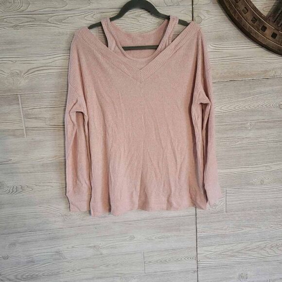 Saturday Sunday Anthropologie Sweater SZ M Blush Pink - Picture 1 of 4